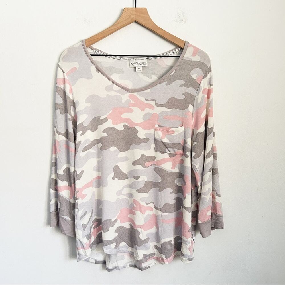 Koolaburra by UGG Army Print Lounge Top Pink Purple Size M
